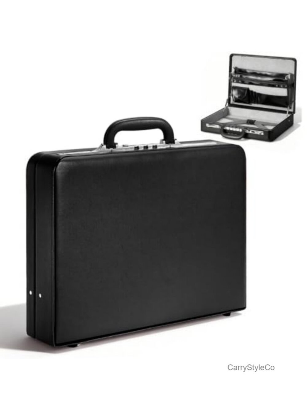 PU Leather Laptop Briefcase, 16 Inch for Men, Anti-Theft Lock